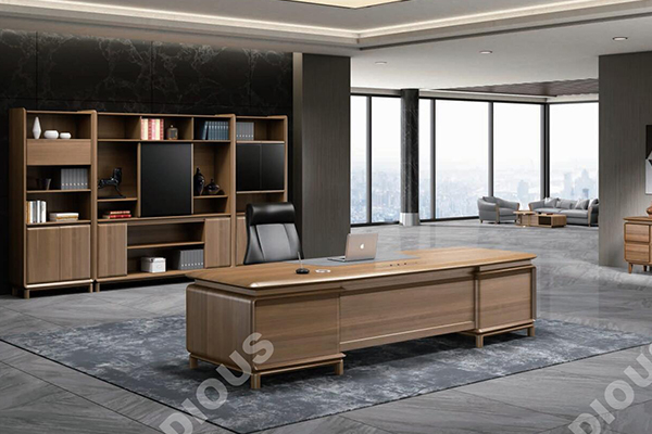新品-里尼系列-轻奢板木老板桌-美女污网站家具